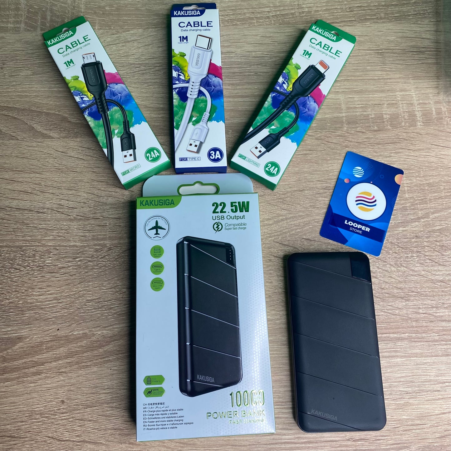 Pack Powerbank +3 cable ✅
