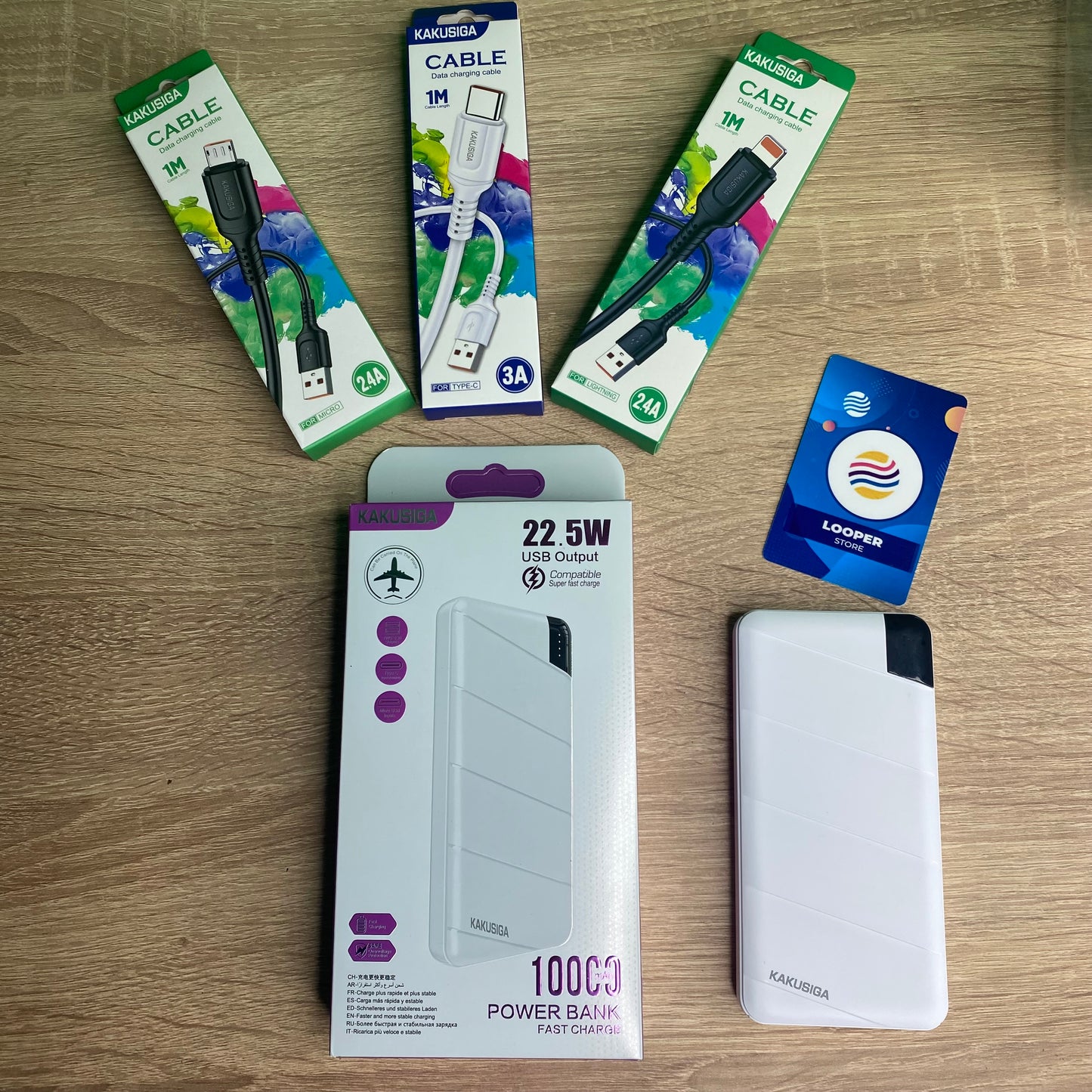 Pack Powerbank +3 cable ✅