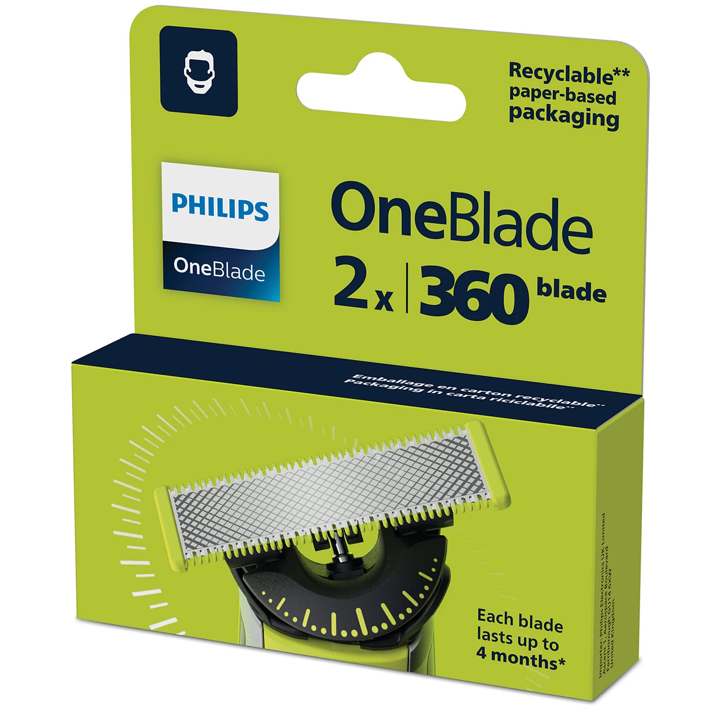 Lames OneBlade Philips 360 (Anti-Friction Blade X2)
