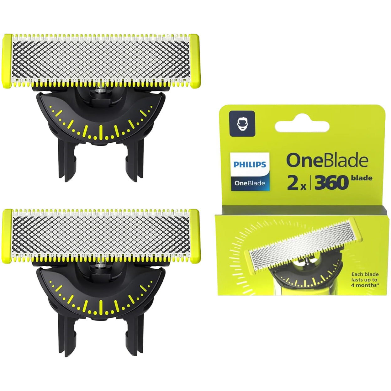Lames OneBlade Philips 360 (Anti-Friction Blade X2)
