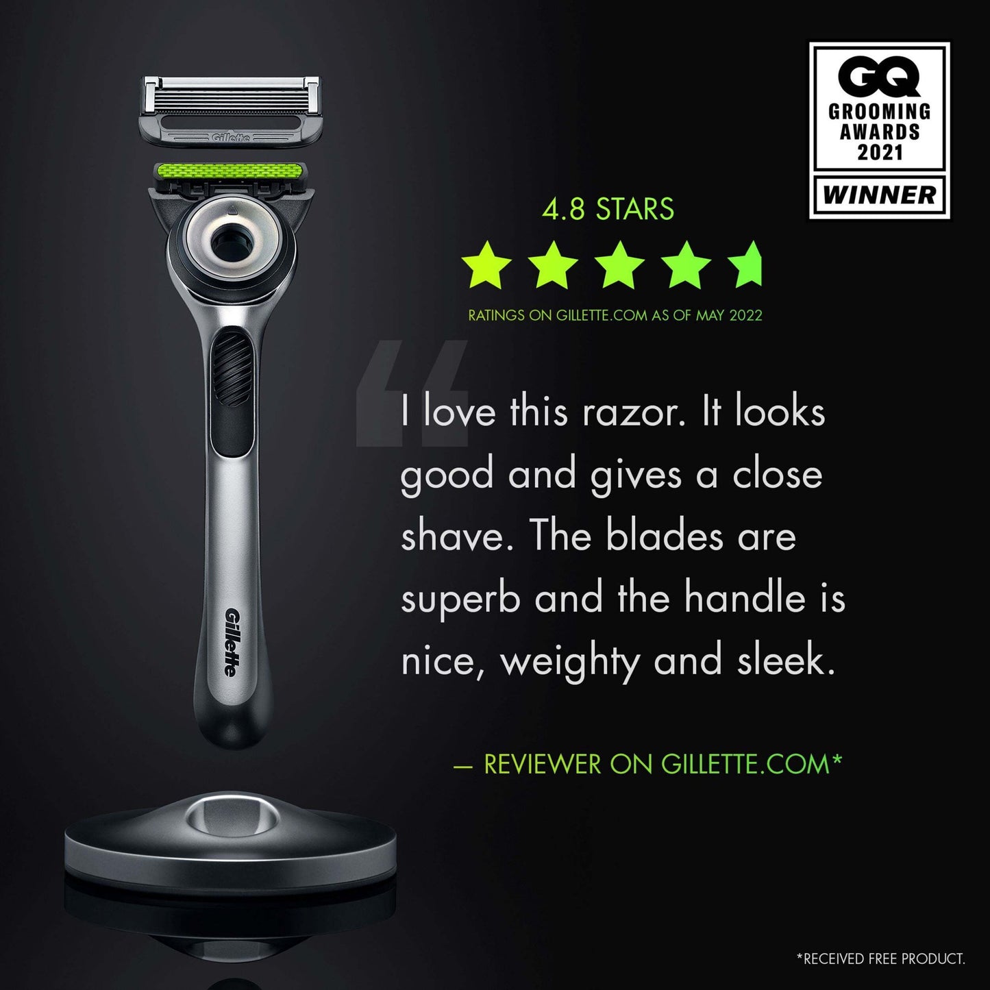 Gillettelabs Exfoliating 3 Razor 1 Stand