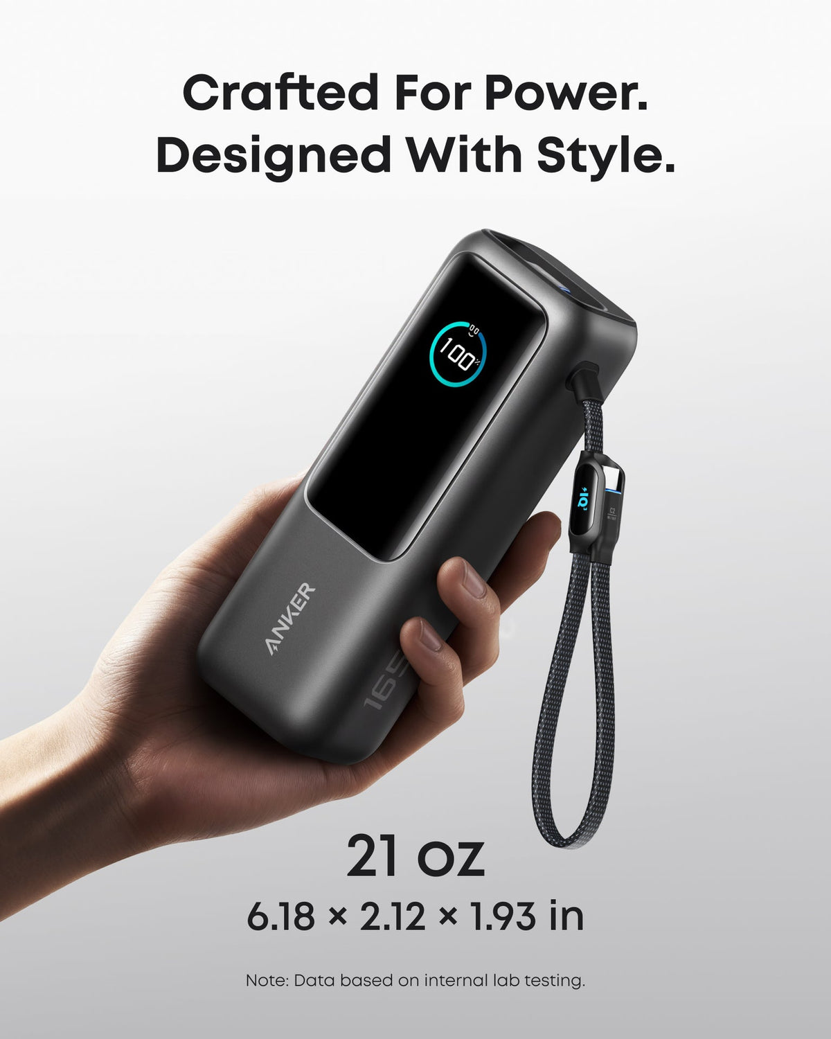 Anker Laptop Power Bank (25k 165W) Built in and Retractable Cable