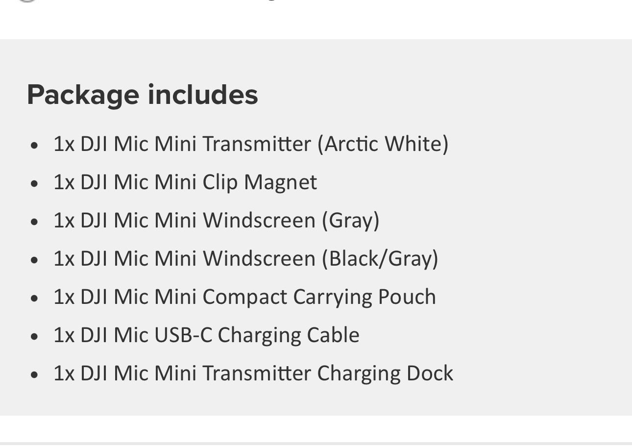 DJI MIC MINI - WIRLESS MICROPHONE