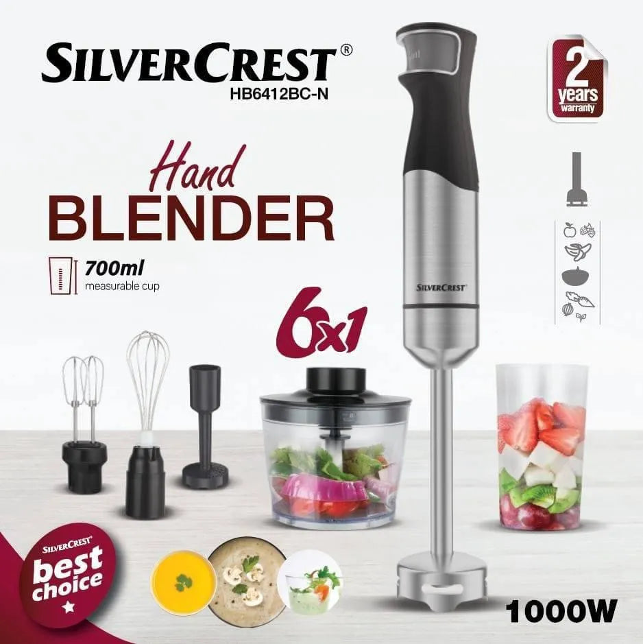 Mixeur Silver Crest 6En1 1000W Inox ✨🌪